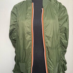 1X‎ Olive Green Bomber Jacket with Orange Accents Hunter for Target